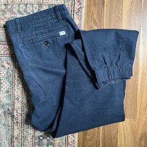 Levis Mens Navy Blue Chino Joggers Stretch White Tab Utility Pants Size 36x32